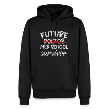 Future Med School Survivor 3 - Men’s Premium Organic Hoodie - black - Front - Nico (187cm)