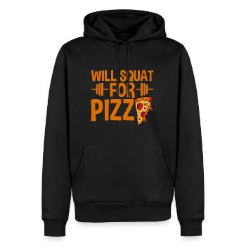 Will Squat For Pizza 2 - Männer Premium Bio Hoodie - Schwarz - Vorne - Nico (187cm)