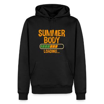 Summer Body Loading 2 - Men’s Premium Organic Hoodie - black - Front - Nico (187cm)