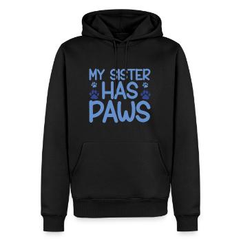 Ma sœur a des pattes 2 - Sweat à capuche Premium bio Homme - noir - Devant - Nico (187cm)