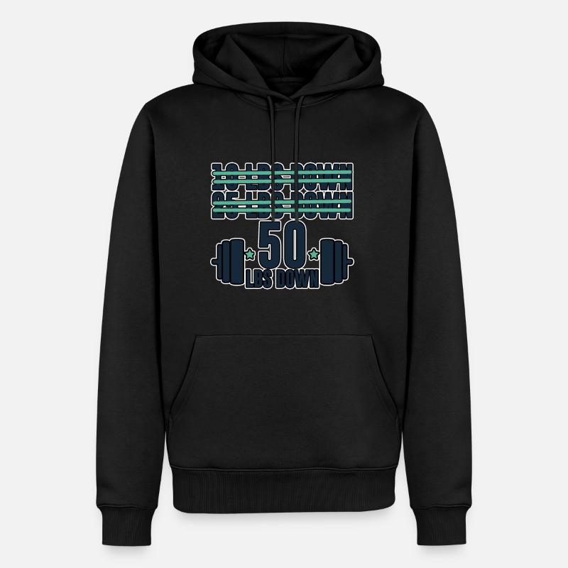 50 Lbs Down 4 - Männer Premium Bio Hoodie - Schwarz