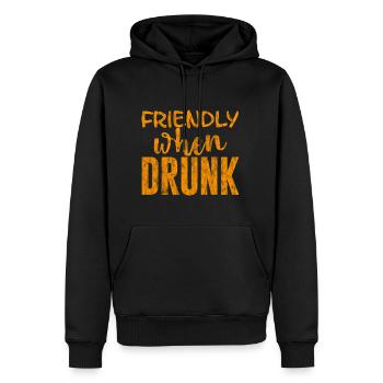 Friendly When Drunk 3 - Männer Premium Bio Hoodie - Schwarz - Vorne - Nico (187cm)