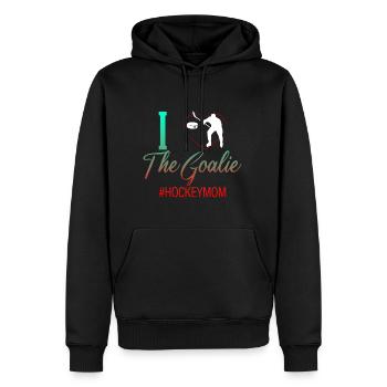 I Love The Goalie #hockeymom 4 - Männer Premium Bio Hoodie - Schwarz - Vorne - Nico (187cm)