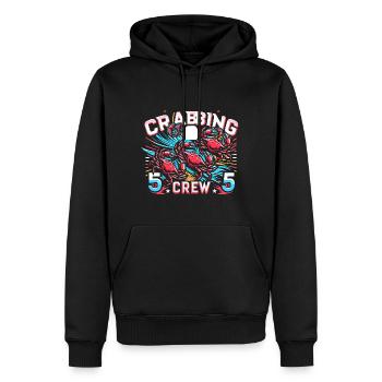 Crabbing Crew 12 - Männer Premium Bio Hoodie - Schwarz - Vorne - Nico (187cm)