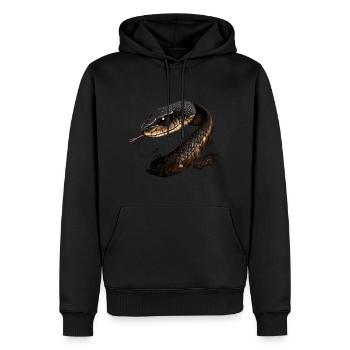 Schlange - Männer Premium Bio Hoodie - Schwarz - Vorne - Nico (187cm)