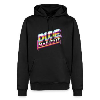Dude Nailed It 6 - Men’s Premium Organic Hoodie - black - Front - Nico (187cm)