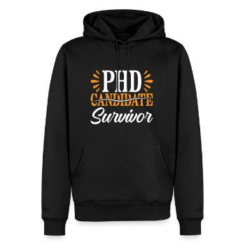 Candidat au doctorat Survivant 14 - Sweat à capuche Premium bio Homme - noir - Devant - Nico (187cm)