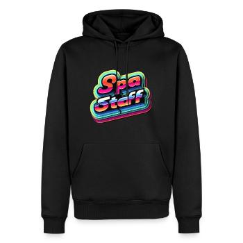 Spa Staff 8 - Men’s Premium Organic Hoodie - black - Front - Nico (187cm)