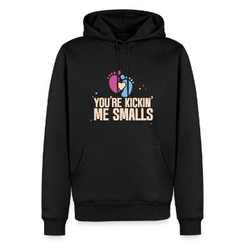 Tu me donnes des coups de pied Smalls 2 - Sweat à capuche Premium bio Homme - noir - Devant - Nico (187cm)