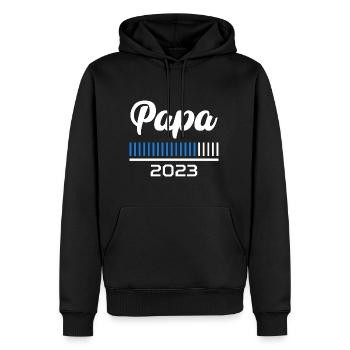 Dad 2023 Loading Bar Gift Father 2023 - Men’s Premium Organic Hoodie - black - Front - Nico (187cm)