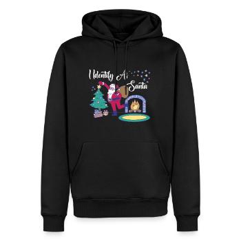 I Identify As Santa 9 - Men’s Premium Organic Hoodie - black - Front - Nico (187cm)