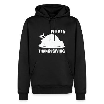 Farmer Thanksgiving Turkey Dinner Food Lover - Männer Premium Bio Hoodie - Schwarz - Vorne - Nico (187cm)