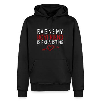 Raising My Boyfriend Is Exhausting 2 - Männer Premium Bio Hoodie - Schwarz - Vorne - Nico (187cm)