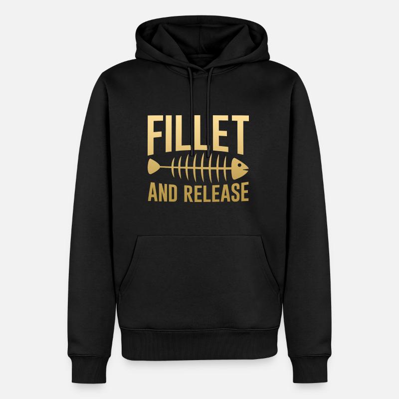 Filet et relâche 4 - Sweat à capuche Premium bio Homme - noir