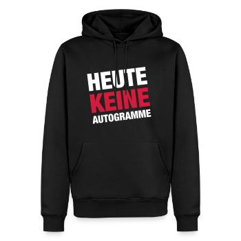 cool - Männer Premium Bio Hoodie - Schwarz - Vorne - Nico (187cm)