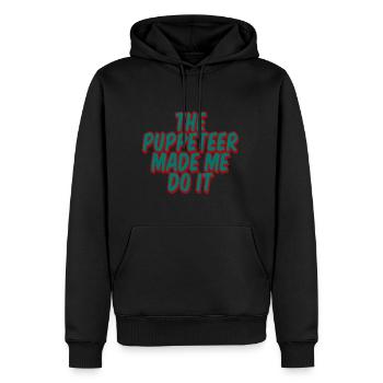 The Puppeteer Made Me Do It 4 - Männer Premium Bio Hoodie - Schwarz - Vorne - Nico (187cm)
