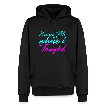 Excuse Me While I Fangirl - Männer Premium Bio Hoodie - Schwarz - Vorne - Nico (187cm)