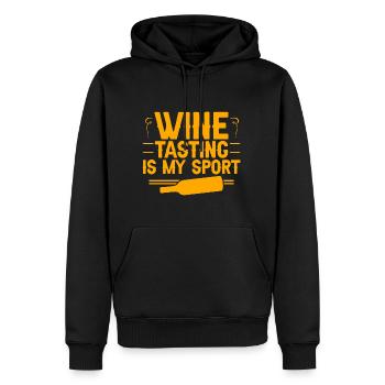 Wine Tasting Is My Sport 4 - Männer Premium Bio Hoodie - Schwarz - Vorne - Nico (187cm)