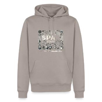 Spa Staff 5 - Männer Premium Bio Hoodie - Taupe - Vorne - Nico (187cm)