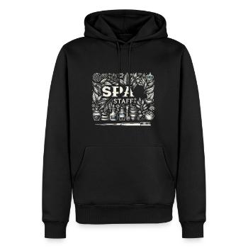 Spa Staff 5 - Men’s Premium Organic Hoodie - black - Front - Nico (187cm)