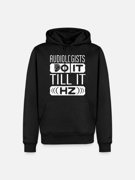 Pediatric Audiologist Audiology Funny Pun - Männer Premium Bio Hoodie - Schwarz