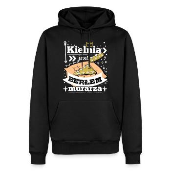 kielnia jest berlem murarza - Männer Premium Bio Hoodie - Schwarz - Vorne - Nico (187cm)