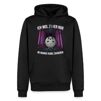 Bowling Bowling Ball X Split Bowl Strike Spare Pin - Sweat à capuche Premium bio Homme - noir - Devant - Nico (187cm)