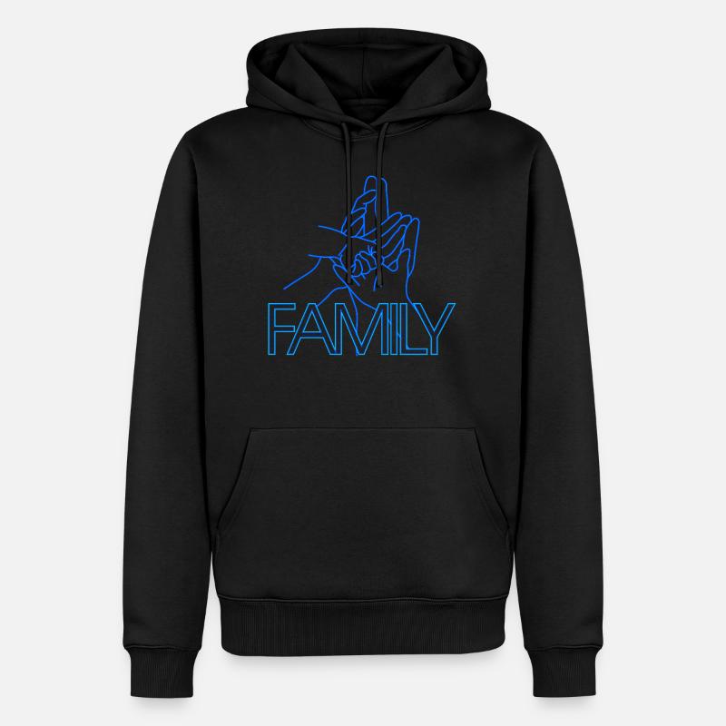 La Famille - Sweat à capuche Premium bio Homme - noir
