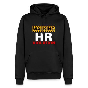 Violation de Walking Hr 4 - Sweat à capuche Premium bio Homme - noir - Devant - Nico (187cm)