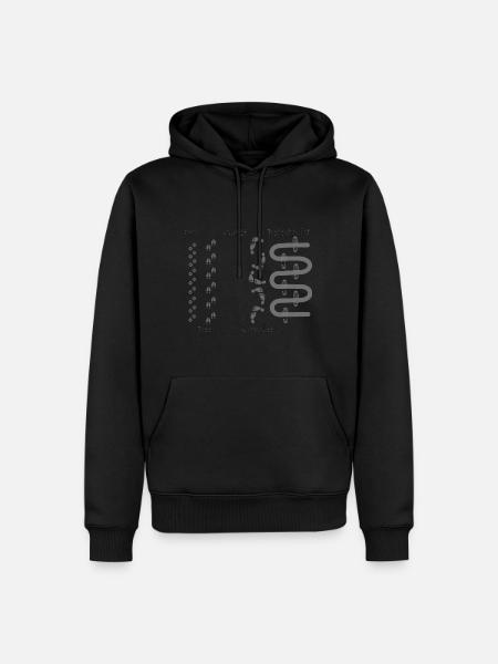 Detectorist Footprint - Men’s Premium Organic Hoodie - black