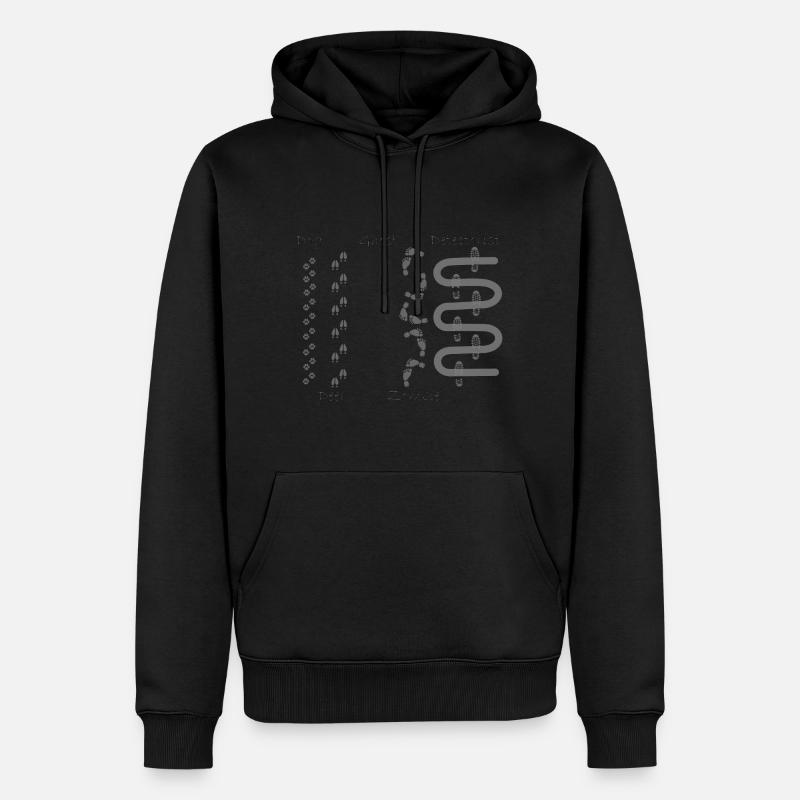 Empreinte du détecteur - Sweat à capuche Premium bio Homme - noir