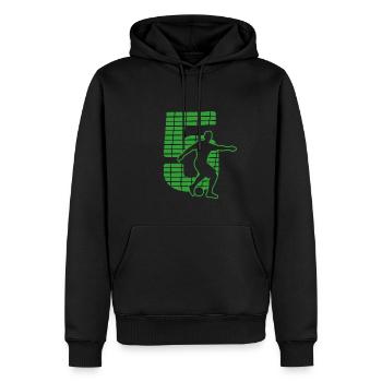 soccer sport soccer terrain de soccer - Sweat à capuche Premium bio Homme - noir - Devant - Nico (187cm)