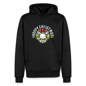 Noël houblonné - Sweat à capuche Premium bio Homme - noir - Devant - Nico (187cm)