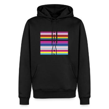 LBGT Flag Gay Pride Human - Men’s Premium Organic Hoodie - black - Front - Nico (187cm)