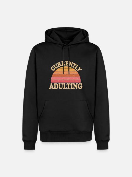 Currently Adulting 13 - Männer Premium Bio Hoodie - Schwarz