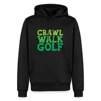 Crawl Walk Golf - Männer Premium Bio Hoodie - Schwarz - Vorne - Nico (187cm)