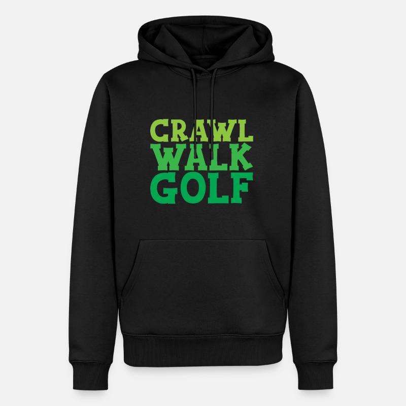 Crawl Walk Golf - Sweat à capuche Premium bio Homme - noir