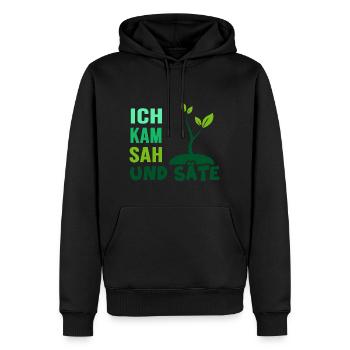 Garten Aussaat Pflanzen Gärtner Gartenarbeit - Männer Premium Bio Hoodie - Schwarz - Vorne - Nico (187cm)