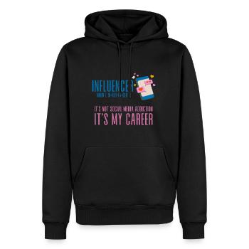 Influencer, It's Not Social Media Addiction 4 - Männer Premium Bio Hoodie - Schwarz - Vorne - Nico (187cm)