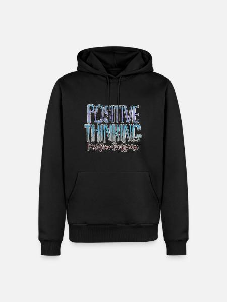 Positive Thinking Positive Outcome 3 - Men’s Premium Organic Hoodie - black
