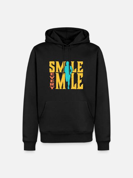 Smile Every Mile 5 - Men’s Premium Organic Hoodie - black