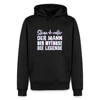 Steuerberater Mann Mythos Legende Steuerberater Ge - Männer Premium Bio Hoodie - Schwarz - Vorne - Nico (187cm)
