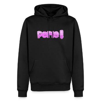 Perle Bubble Purple Violet - Männer Premium Bio Hoodie - Schwarz - Vorne - Nico (187cm)