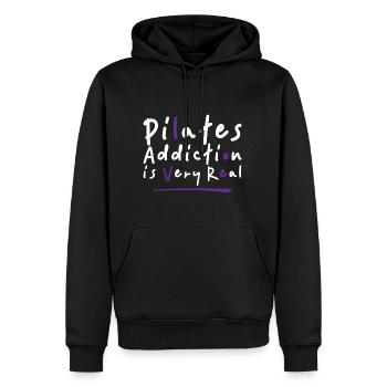 PiLates AddictiOn Is Very REal 4 - Männer Premium Bio Hoodie - Schwarz - Vorne - Nico (187cm)