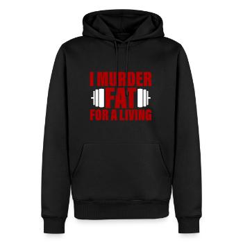 I Murder Fat For A Living 2 - Sweat à capuche Premium bio Homme - noir - Devant - Nico (187cm)