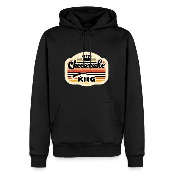 Cheesecake King 7 - Sweat à capuche Premium bio Homme - noir - Devant - Nico (187cm)