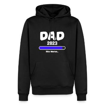 Dad 2023 Du wirst Papa 2023 Dad Shirt Papa2023 - Männer Premium Bio Hoodie - Schwarz - Vorne - Nico (187cm)