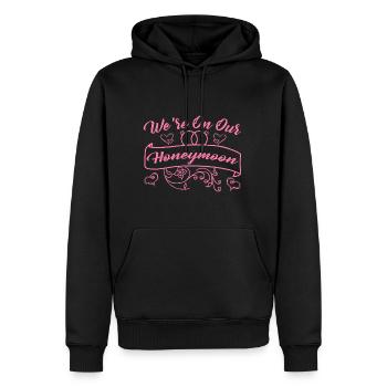Nous sommes en lune de miel 5 - Sweat à capuche Premium bio Homme - noir - Devant - Nico (187cm)
