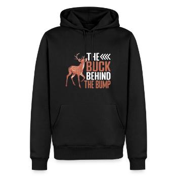 Le bouc derrière la bosse 2 - Sweat à capuche Premium bio Homme - noir - Devant - Nico (187cm)