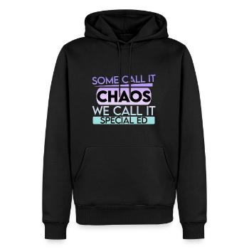 Certains l’appellent le chaos, nous l’appelons Special Ed 2 - Sweat à capuche Premium bio Homme - noir - Devant - Nico (187cm)